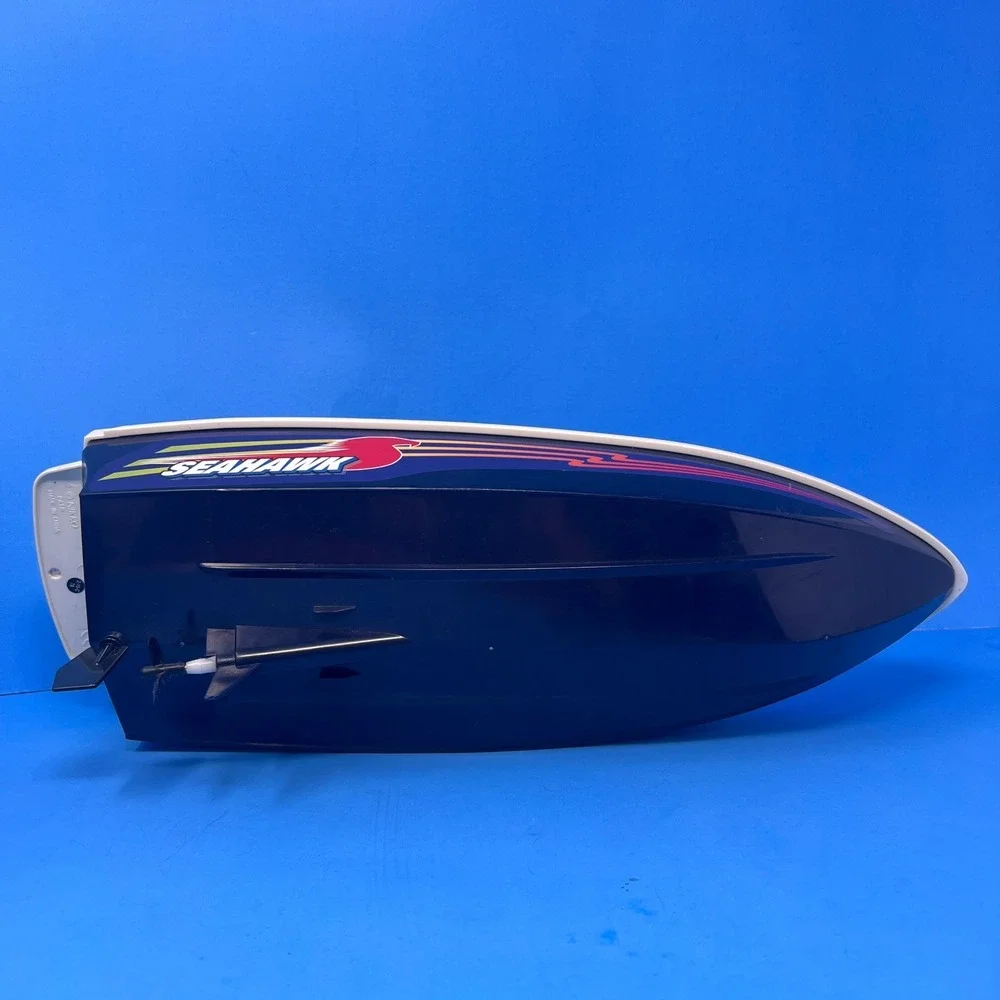 Nikko Sea Hawk RC Speedboat‎ White Blue Vintage 19010H Radio Control Toy